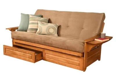 Futón reina Kodiak Furniture - marrón/butternut - gamuza sintética Foto 1 de 4