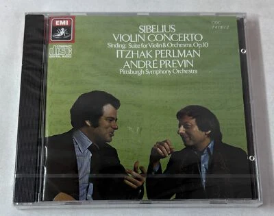 SEALED CD ~ Itzhak Perlman, Andre Previn SIBELIUS - VIOLIN CONCERTO - Image 1 of 2