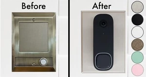 Doorbell Wall Plate for ecobee: Upgrade NuTone, More - STAINLESS - 6 Finishes - Picture 1 of 2