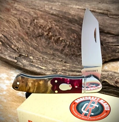 RoseCraft Blades Ocoee River Kayak RCT009-RW Red Resin And Burlwood Covers D2