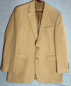 Ralph Lauren 100% Camel Hair Beige Sport Coat Blazer Tan EUC Size 42L - Picture 1 of 12