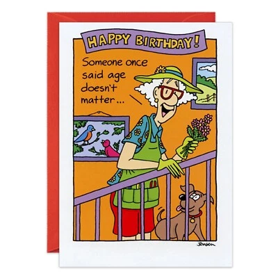 Humor Funny  Age Doesn't Matter Birthday Card - 7166 Her Friend Oatmeal Studios  - Image 1 of 3