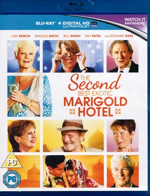 The Second Best Exotic Marigold Hotel (Blu-ray-2015, 1-Disc) Maggie Smith. - Image 1 of 4