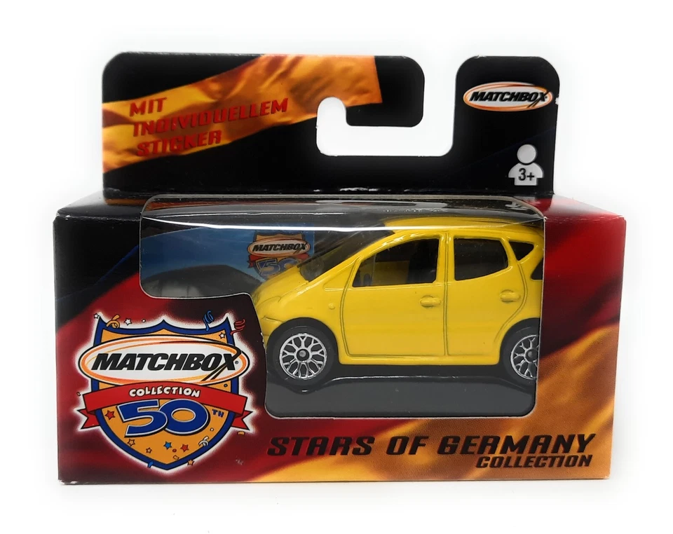 Matchbox Superfast Mercedes Benz A Class yellow. Stars of Germany. german box - Image 1 of 1