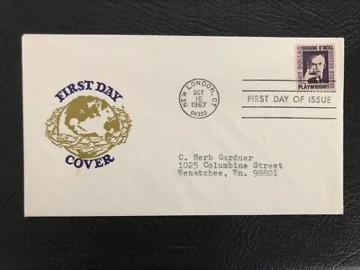 Scott 1294 $1 Eugene O'Neill First Day cover New London CT cancel - Image 1 of 2