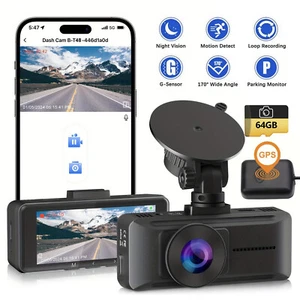 4K Dash Cam Front Dash Camera Super NIght Vision WIFI&GPS With 32GB SD Card - Picture 1 of 6