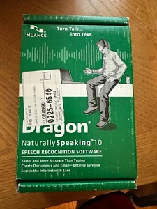NUANCE DRAGON NATURALLY SPEAKING PREFERRED 10 SPEECH RECOGNITION SOFTWARE DVDROM - Picture 1 of 3