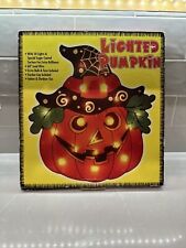 Vintage Pumpkin Light Up Hanging Window Halloween 16 X 12” indoor/outdoor
