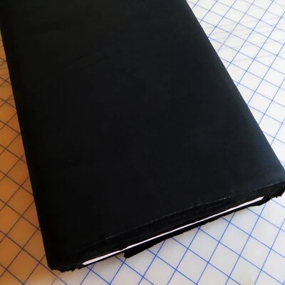 By The Yard, 45" Wide, Black Cotton $3.99 Ships Any Amount Of Fabric - Image 1 of 2