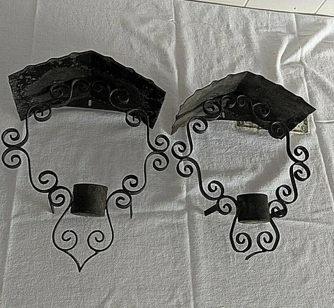 PR Vintage Antique Cast Iron Victorian Outdoor Porch Wall Sconce Light NEED WIRE Cover