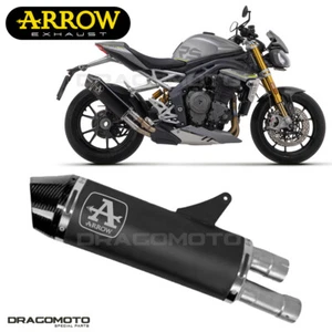 Exhaust TRIUMPH SPEED TRIPLE 1200 RS/RR 2023 2024 ARROW ALU Black CC RACE-TECH - Picture 1 of 4