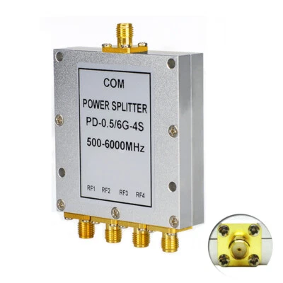 RF Coaxial Power Splitter Divider Combiner SMA Female 1:4 4-way 0.5G-6GHz 50 ohm - Image 1 of 4