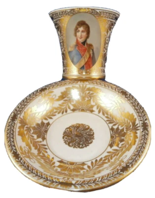 Antique 19thC Fuerstenberg Porcelain Portrait Cup & Saucer Porzellan Tasse - Image 1 of 4