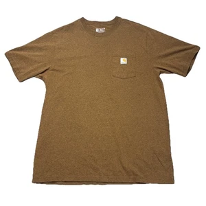 Carhartt Mens XL Tall Loose Fit T-Shirt W/ Front Pocket. Oiled Walnut Heather - Picture 1 of 6