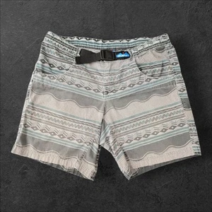 Kavu Chilli Lite Shorts Men's Medium Gray Aztec Print Belted Hiking Climbing - Imagen 1 de 7
