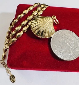 New Pure 18K 750 Dubai Real Gold Women’s Shell Necklace 17”/18” Inch 10.61g 4mm - Picture 1 of 21