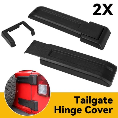 Tailgate Hinge Covers Trim 55397091AC 55397092AC For 2007-2018 Jeep JK Wrangler Foto 1 de 4