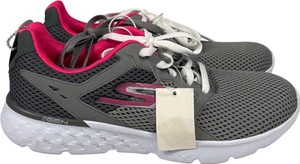 Skechers Women’s Gray Go Run 400 Quick Fit Lace Up Athletic Sneakers - 9 - Picture 1 of 8