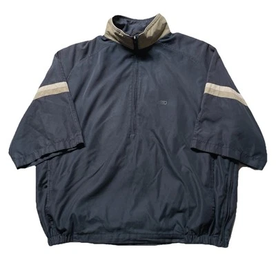 Vintage Dockers Golf Jacket Men’s XL Blue Tan 1/4 Zip Short Sleeve Golfing Dad - Image 1 of 4