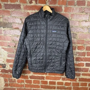Patagonia Jacket Mens Small Black Nano Puff Zip Up Quilted Insulated Packable - Picture 1 of 11