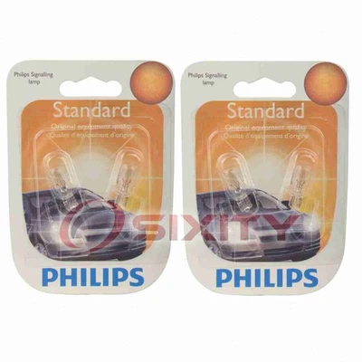 2 pc Philips Front Side Marker Light Bulbs for Pontiac Bonneville Grand Prix nn - Image 1 of 4