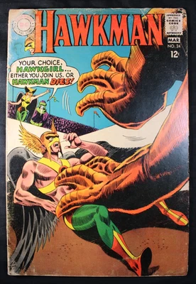 HAWKMAN #24 The ROBOT RAIDERS FROM PLANET MIDNIGHT - Hawkgirl 1964 DC Comic - Image 1 of 4