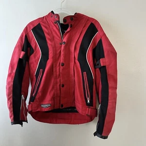Triumph Motorcycle Jacket Full Zip Red /Black Men's  Adult Size 38/48 - Picture 1 of 18