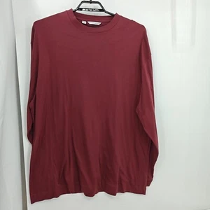 Cutter Buck Mens T Shirt Maroon Red Long Sleeve Pullover Crew Size 2XT - Picture 1 of 8