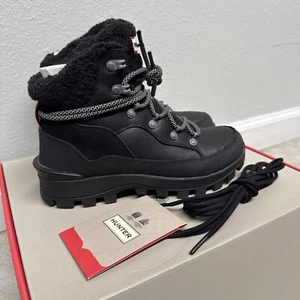 Hunter Women's Explorer Insulated Lace-Up Leather Commando Boots Size US 6 EU37 - Picture 1 of 11