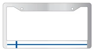 Finland Chrome License Plate Frame World Flags - Picture 1 of 1
