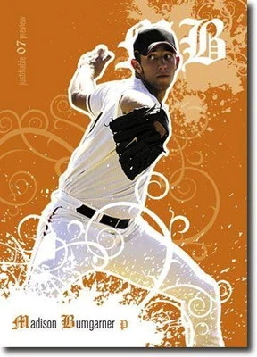 MADISON BUMGARNER 2007 JUST MINORS ROOKIE CARD! GIANTS 2014 WORLD SERIES MVP!  - Image 1 of 2