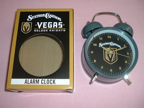 Vegas Golden Knights NHL Hockey Station Casinos Alarm Clock Brand New NIB Cover