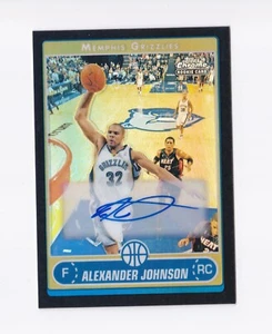 2006-07 Topps Chrome Autographs Refractors Black #205 Alexander Johnson Memphis - Picture 1 of 2