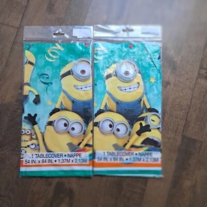 Despicable Me Plastic 2 Table Covers Birthday Party Decoration MINON 54" X 84" - Picture 1 of 1