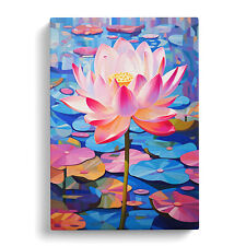 Water Lily Constructivism Canvas Wall Art Print Framed Picture Decor Living Room