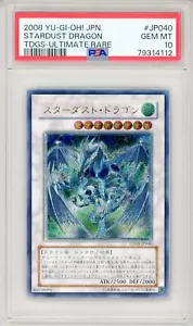 2008 Yu-Gi-Oh! Stardust Dragon TDGS-JP040 Ultimate Rare Japanese PSA 10 GEM MINT - Picture 1 of 2