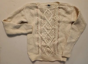 GAP KIDS Girls Cream Cable Sweater With Sequin Detail Size XXL (14-16) NwoT - Picture 1 of 4