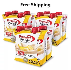 Premier Protein Shake, Bananas & Cream, 30g Protein, 11 fl oz, 12 Ct Free Shippi - Picture 1 of 1