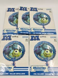 5 x 18" Monsters University Disney Pixar Foil Helium Party Balloon job lot 