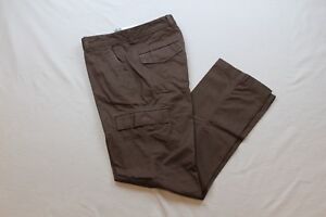 ROUNDTREE AND YORK CASUAL WASHED CARGO PANTS MENS BROWN COLOR SIZE 34X32 NWT