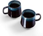 Coffee Mug Set for Women Men Gift 14oz Ceramic Coffee Cups for Milk  (Dark Blue)