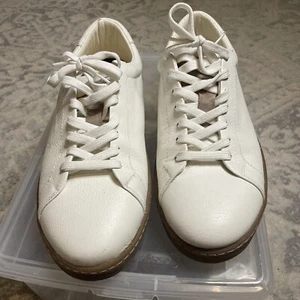 Zara Mens White Leather Uniform Sneakers Size US 7 EU 40 - Picture 1 of 5