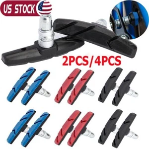 2/4pcs Mountain Bike BMX V Brake Blocks Bicycle Break Pad Shoes 3 Color Optional - Picture 1 of 14
