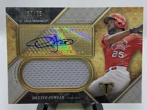 2017 Topps Triple Threads Unity Jumbo Relics Silver /75 Dexter Fowler Auto - Picture 1 of 3