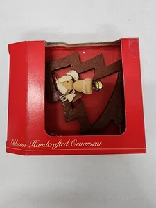 Gibson Handcrafted 1978 Ornament Wood Christmas Tree Vintage Collectable - Picture 1 of 6