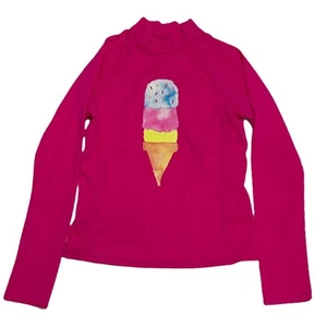 Lands' End Pullover Top Medium Girls Pink Long Sleeve Swimming Beach Ice Cream - Picture 1 of 8