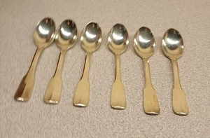 Vintage French silver-plated 6 demi tasse mini spoons Christofle Cluny 3 1/2" - Picture 1 of 10