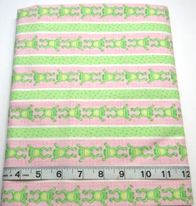 Striped Jumping Frogs BTY Signature Classics Cotton Sew Quilt Craft Fabrics - Picture 1 of 3