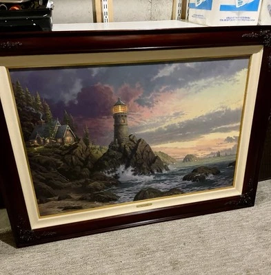 Thomas Kincade ~ “Rock Of Salvation” 24x36 EM/GP - Image 1 of 4