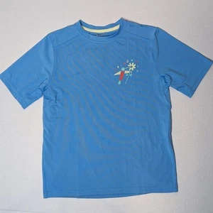 Patagonia Capilene Silkweight Kids Sz L/12 Lollipop Petals Lago Blue Tee Shirt - Picture 1 of 4